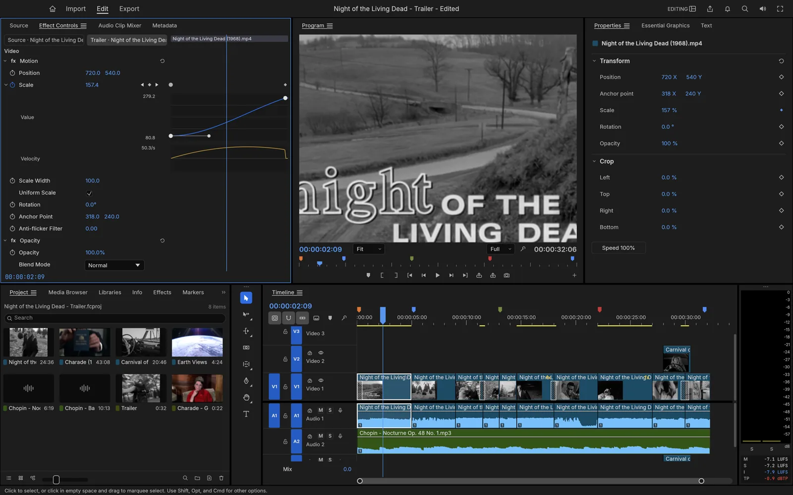 Effects and keyframes